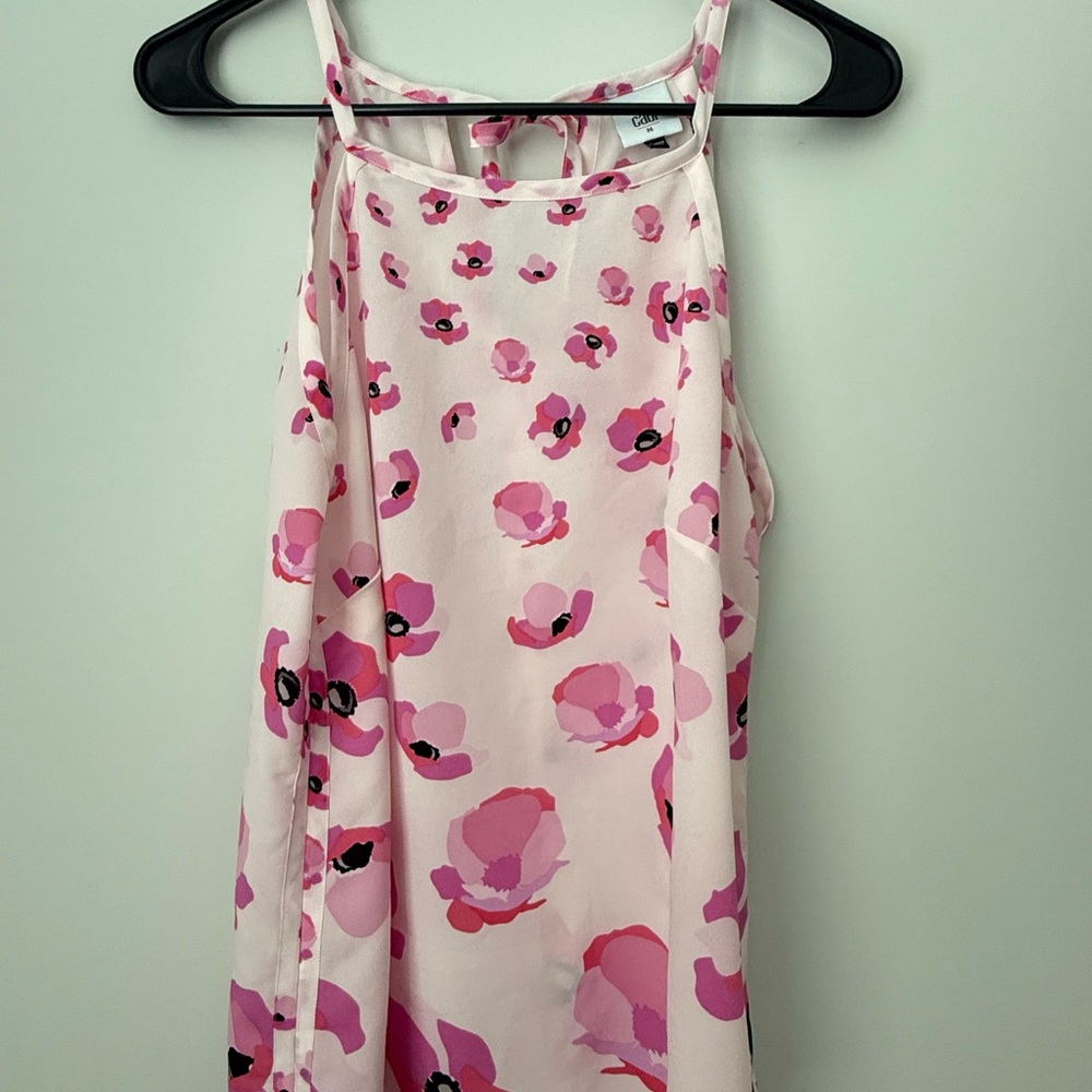 CAbi Floating Poppies Sleeveless Blouse